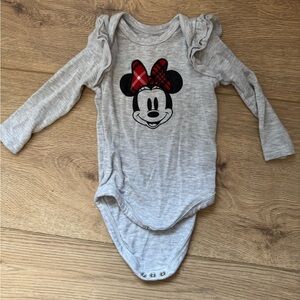 Little Sleepies Disney Play Collection Minnie Mouse Red Bow Long Sleeve Onesie